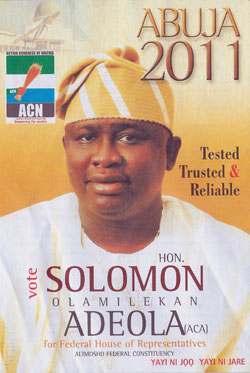 Vote Hon. Solomon Olamilekan Adeola